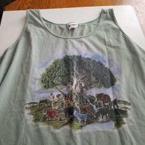 Vintage Disney Animal Kingdom Tank Top XXL Made in USA Safari Graphic